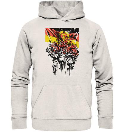 PREMIUM ORGANIC HOODIE UNISEX • NATIONALES JUGENDFESTIVAL - BERLIN 1979, PLAKATMOTIV