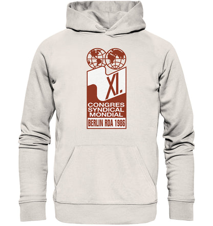 PREMIUM ORGANIC HOODIE UNISEX • KONGRESS DES WELTGEWERKSCHAFTSBUNDES 1986