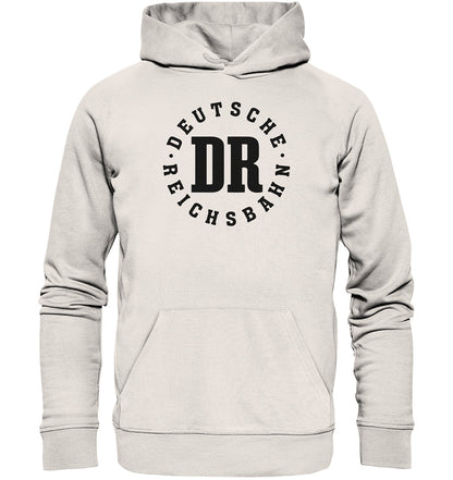 PREMIUM ORGANIC HOODIE UNISEX • DR DEUTSCHE REICHSBAHN - WEISS