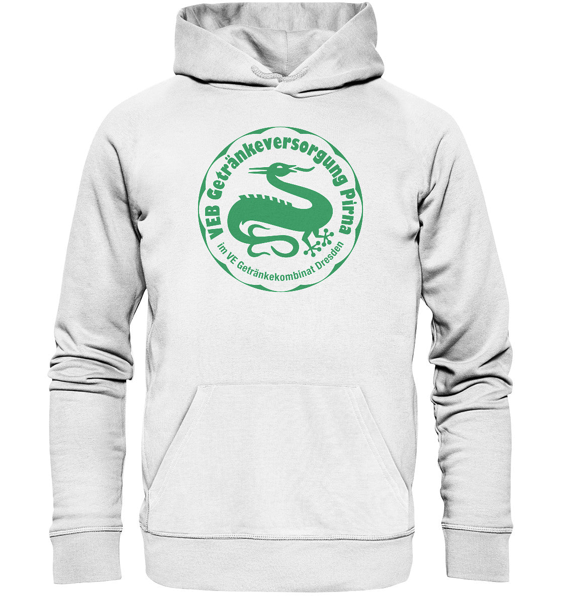 PREMIUM ORGANIC HOODIE UNISEX • VEB GETRÄNKEVERSORGUNG PIRNA, KOMBINAT DRESDEN