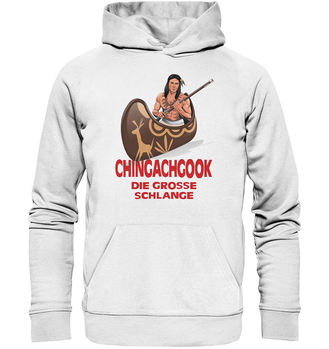 PREMIUM ORGANIC HOODIE UNISEX • CHINGACHGOOK, DIE GROSSE SCHLANGE