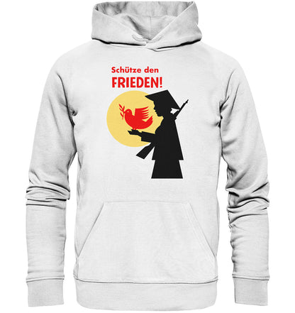 PREMIUM ORGANIC HOODIE UNISEX • SCHÜTZE DEN FRIEDEN! SOLIDARITÄT MIT VIETNAM