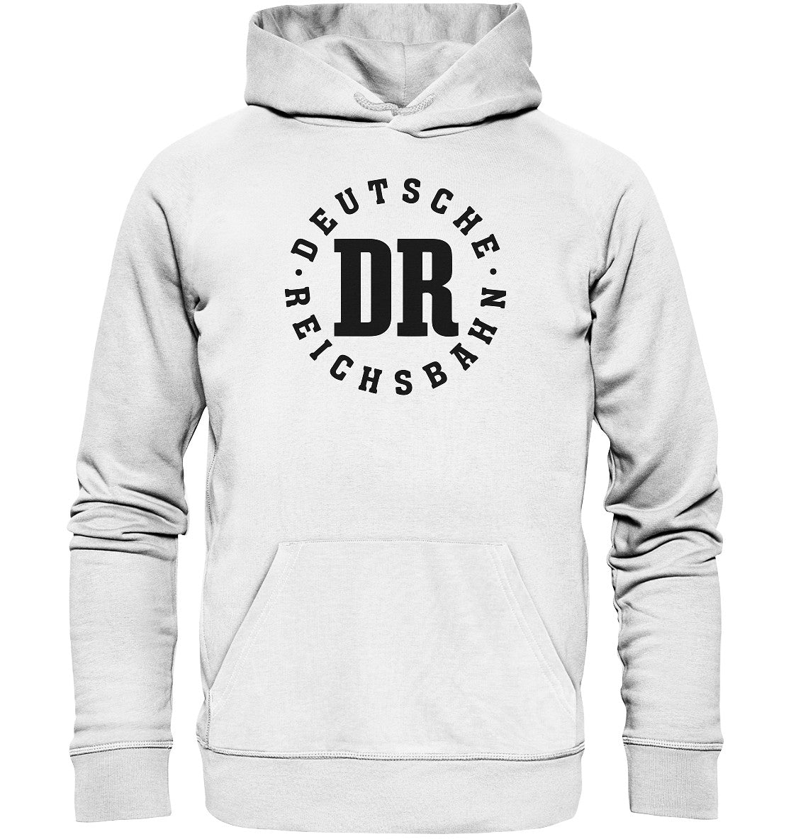 PREMIUM ORGANIC HOODIE UNISEX • DR DEUTSCHE REICHSBAHN - WEISS