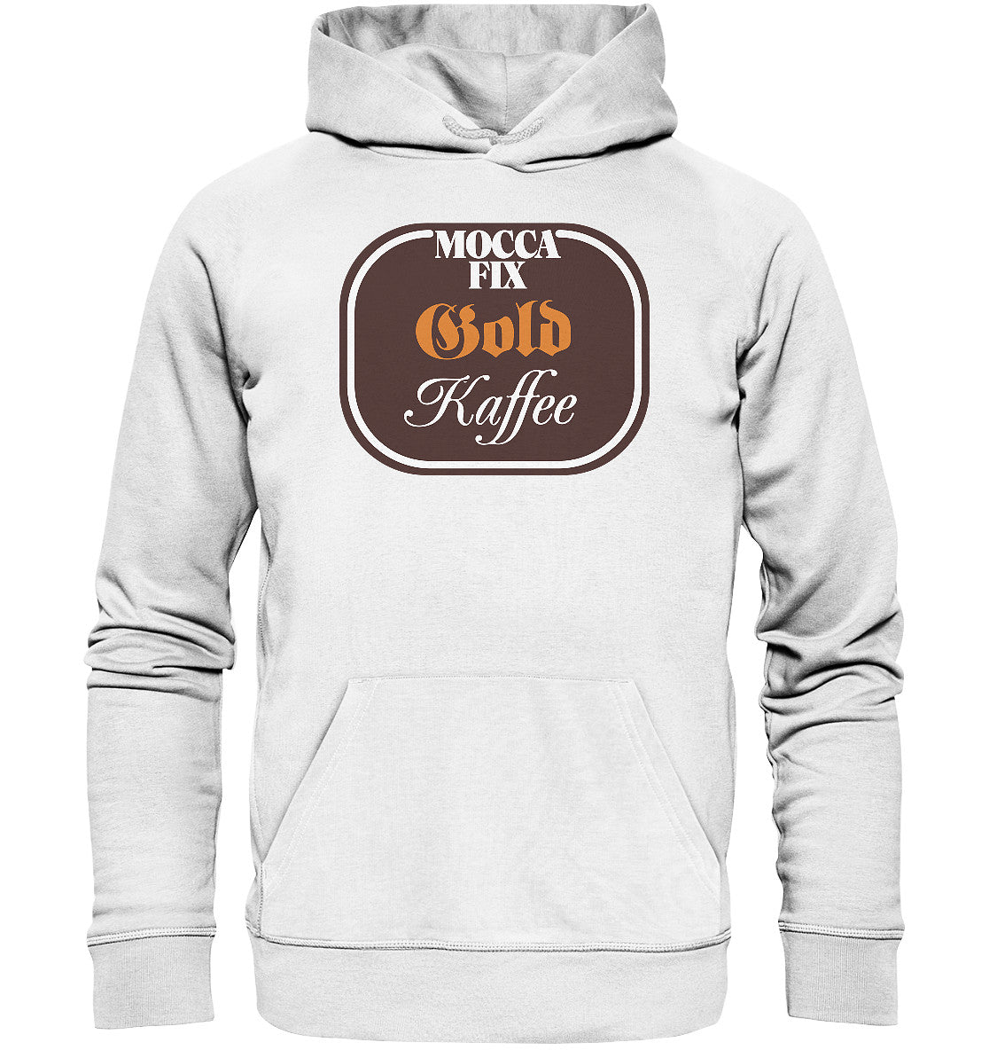 PREMIUM ORGANIC HOODIE UNISEX • MOCCA FIX GOLD KAFFEE