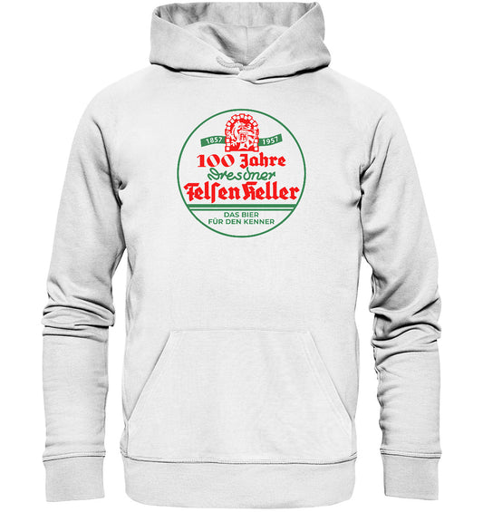 PREMIUM ORGANIC HOODIE UNISEX • 100 JAHRE DRESDNER FELSENKELLER BIER