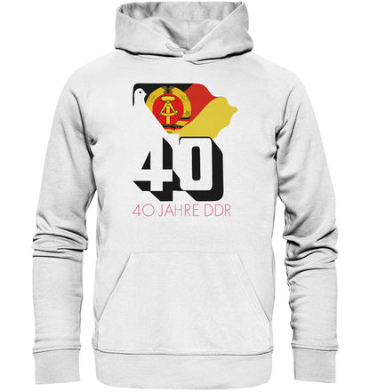 PREMIUM ORGANIC HOODIE UNISEX • 40 JAHRE DDR - hell