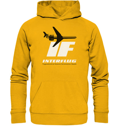 PREMIUM ORGANIC HOODIE UNISEX • IF - INTERFLUG DDR - ORIGINAL WERBUNG