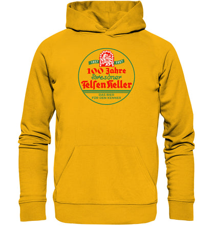 PREMIUM ORGANIC HOODIE UNISEX • 100 JAHRE DRESDNER FELSENKELLER BIER