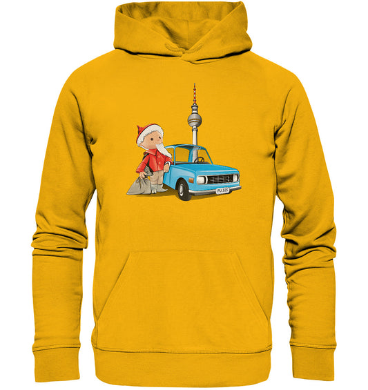 PREMIUM ORGANIC HOODIE UNISEX • UNSER SANDMÄNNCHEN - MIT WARTBURG IN BERLIN (PU-325)