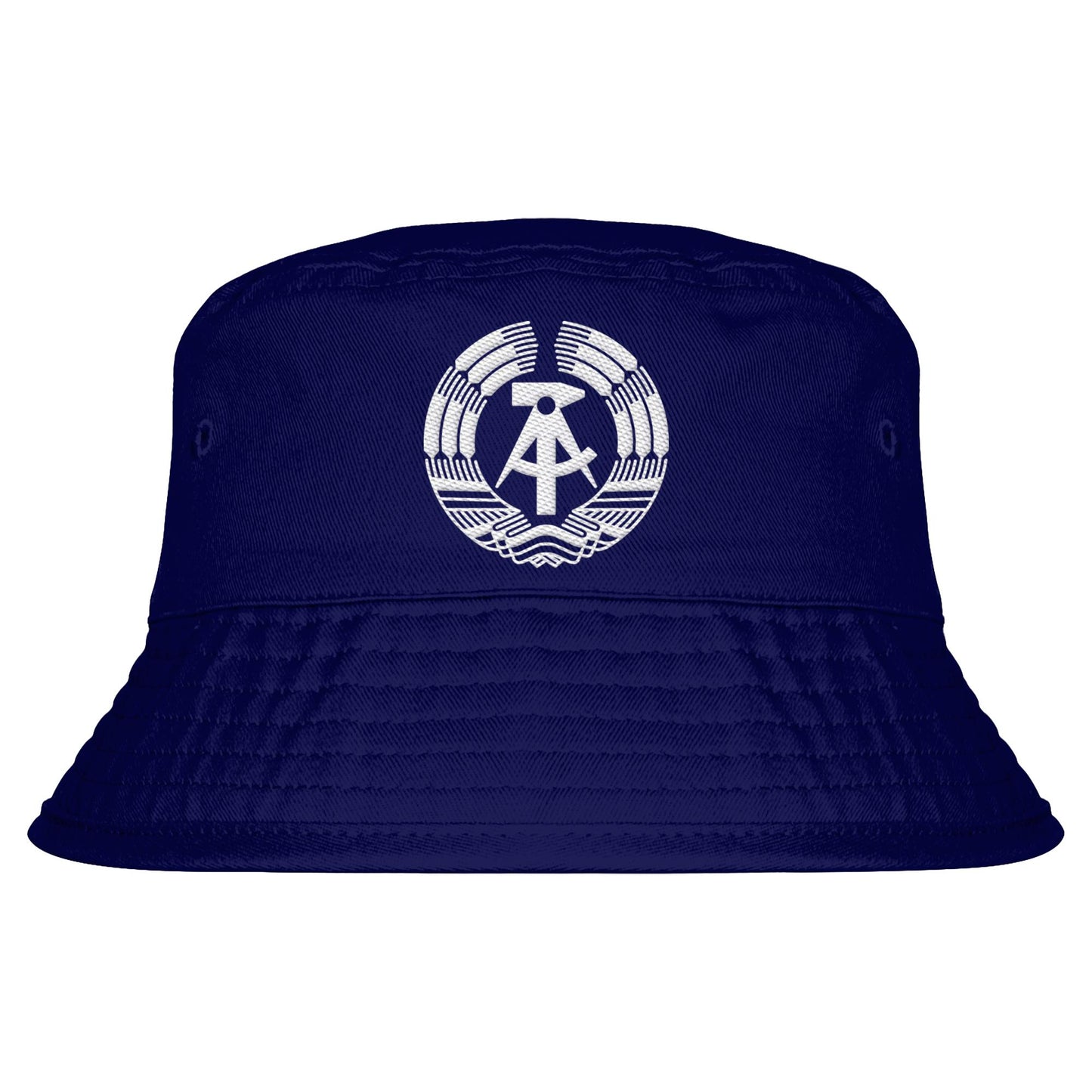 FISCHERHUT / BUCKET HAT - BESTICKT • STAATSWAPPEN DDR MONOCHROM