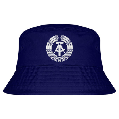 FISCHERHUT / BUCKET HAT - BESTICKT • STAATSWAPPEN DDR MONOCHROM