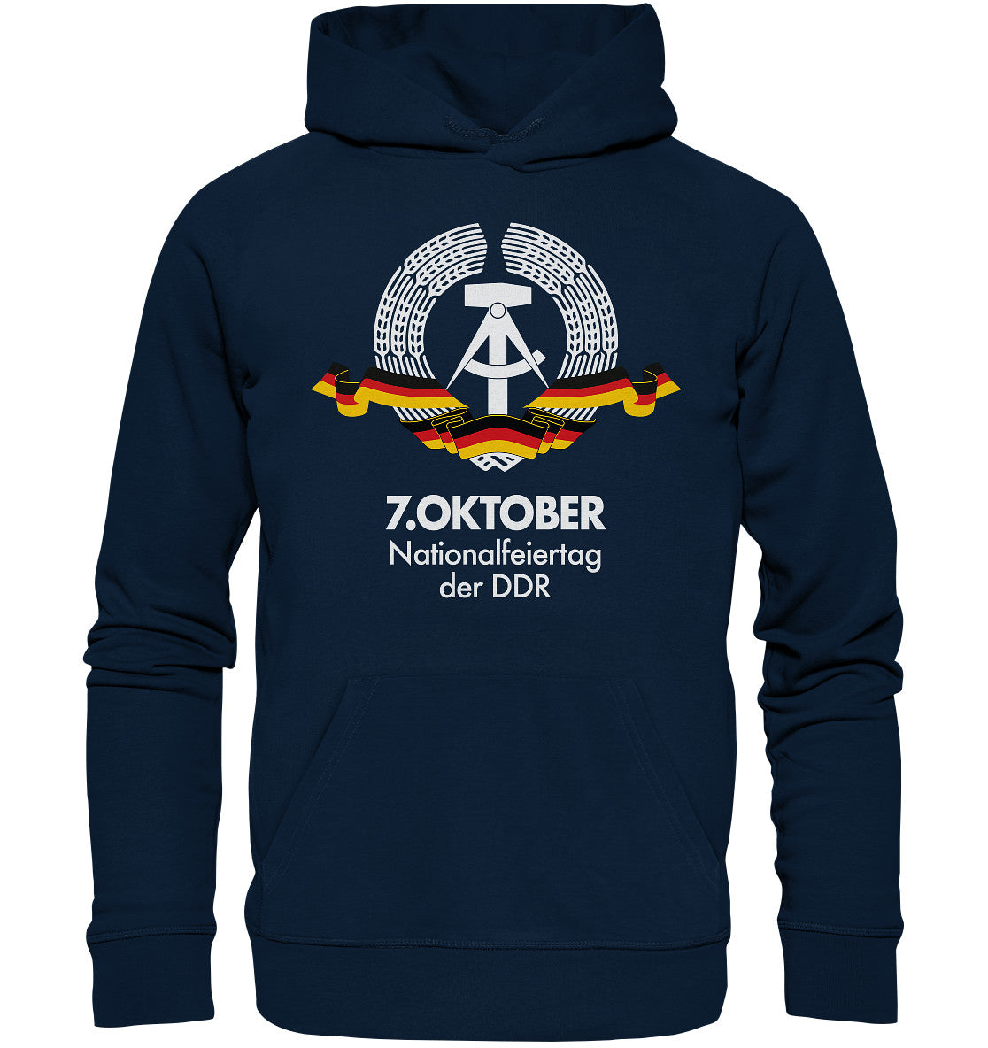 PREMIUM ORGANIC HOODIE UNISEX • NATIONALFEIERTAG DER DDR - 7. OKTOBER