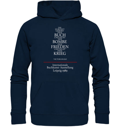 PREMIUM ORGANIC HOODIE UNISEX • BUCHKUNST-AUSSTELLUNG LEIPZIG 1989