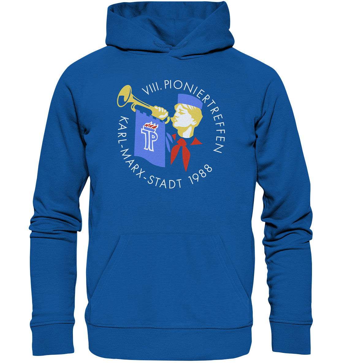 PREMIUM ORGANIC HOODIE UNISEX • PIONIERTREFFEN KARL MARX STADT - DUNKEL