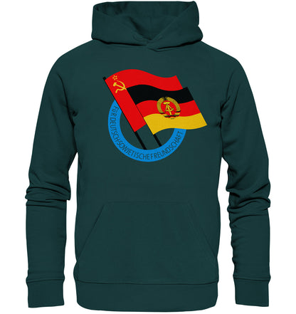 PREMIUM ORGANIC HOODIE UNISEX • DEUTSCH SOWJETISCHE FREUNDSCHAFT