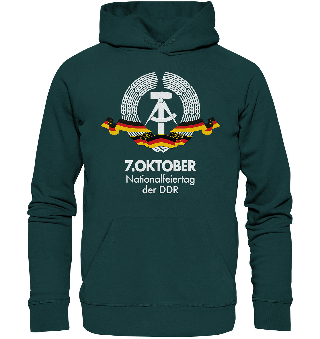 PREMIUM ORGANIC HOODIE UNISEX • NATIONALFEIERTAG DER DDR - 7. OKTOBER