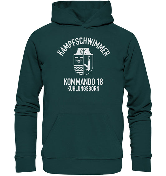 PREMIUM ORGANIC HOODIE UNISEX •  DDR KAMPFSCHWIMMER KÜHLUNGSBORN - dunkel