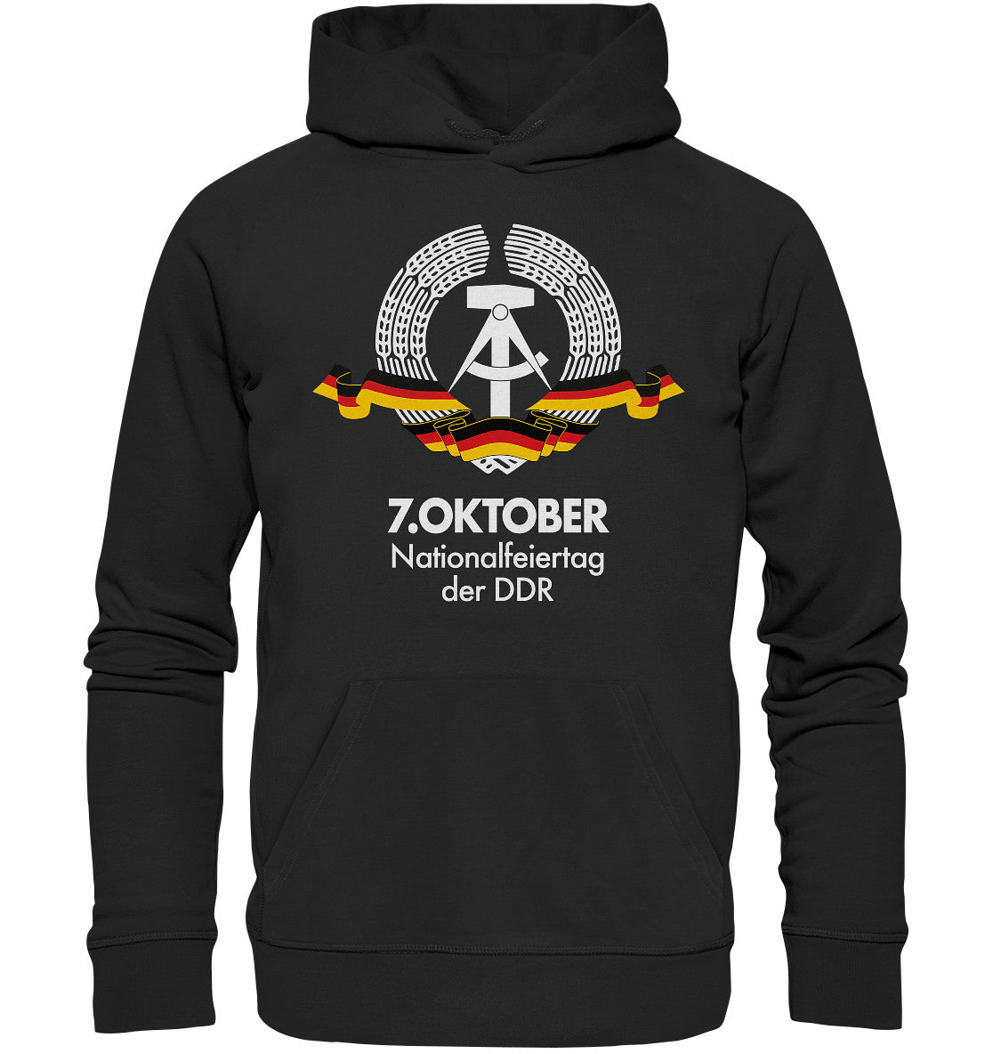 PREMIUM ORGANIC HOODIE UNISEX • NATIONALFEIERTAG DER DDR - 7. OKTOBER