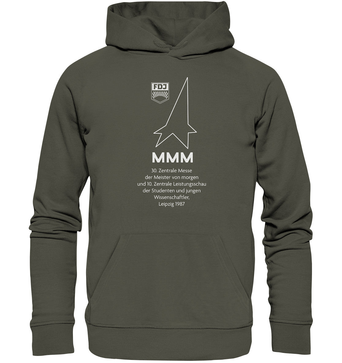 PREMIUM ORGANIC HOODIE UNISEX • MESSE DER MEISTER VON MORGEN, LEIPZIG 1987