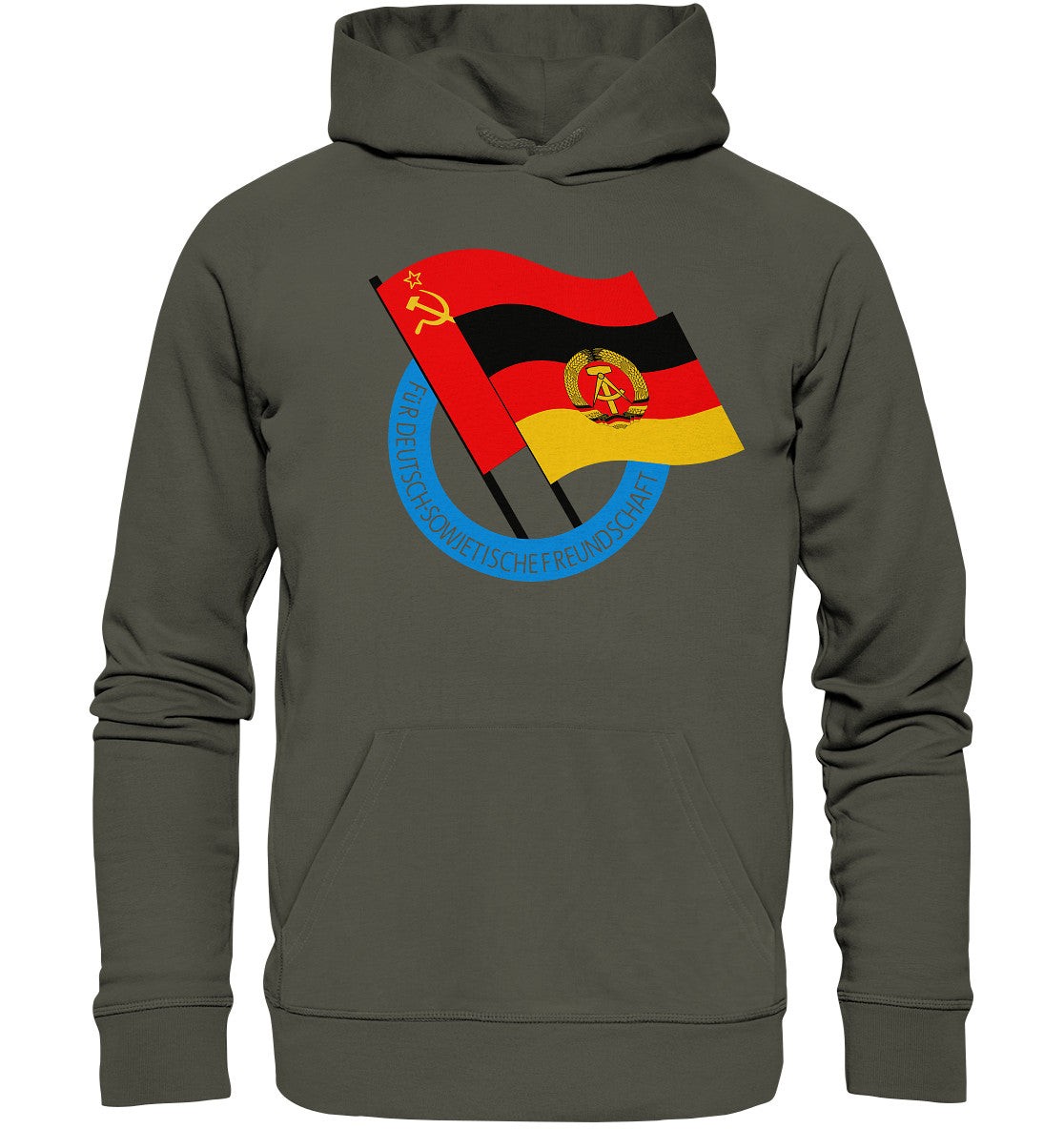 PREMIUM ORGANIC HOODIE UNISEX • DEUTSCH SOWJETISCHE FREUNDSCHAFT