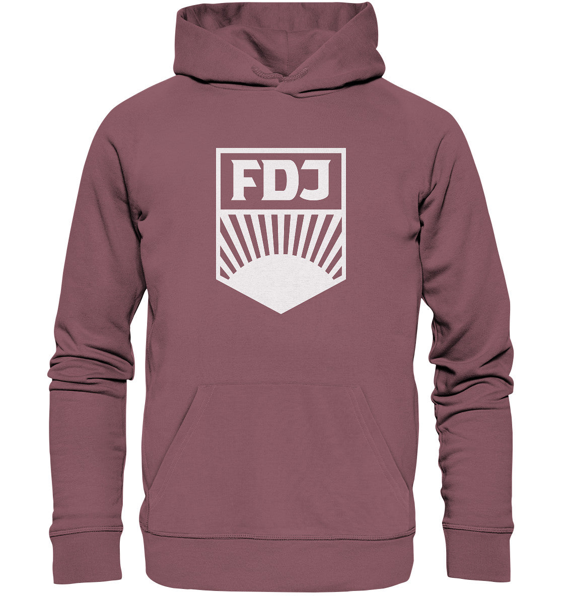 PREMIUM ORGANIC HOODIE UNISEX • FDJ FREIE DEUTSCHE JUGEND - WEISS