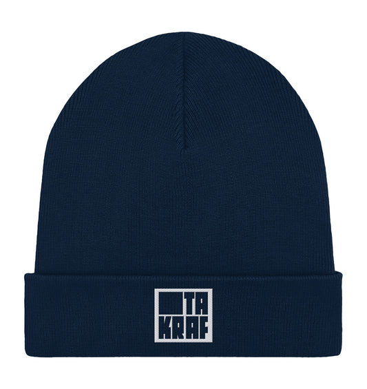 ORGANIC BEANIE BESTICKT • TAKRAF