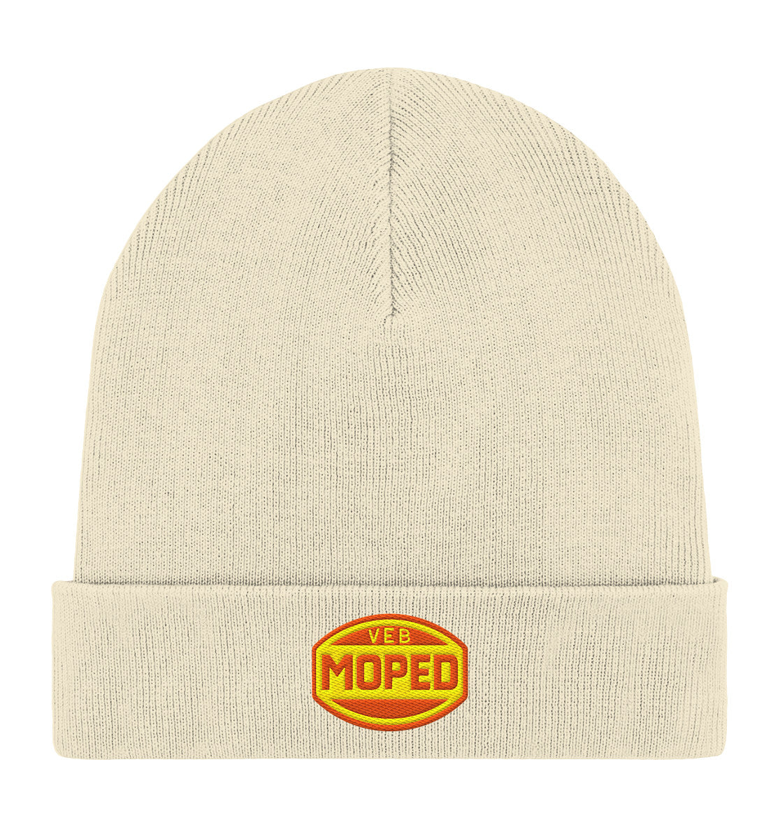 ORGANIC BEANIE BESTICKT • VEB MOPED