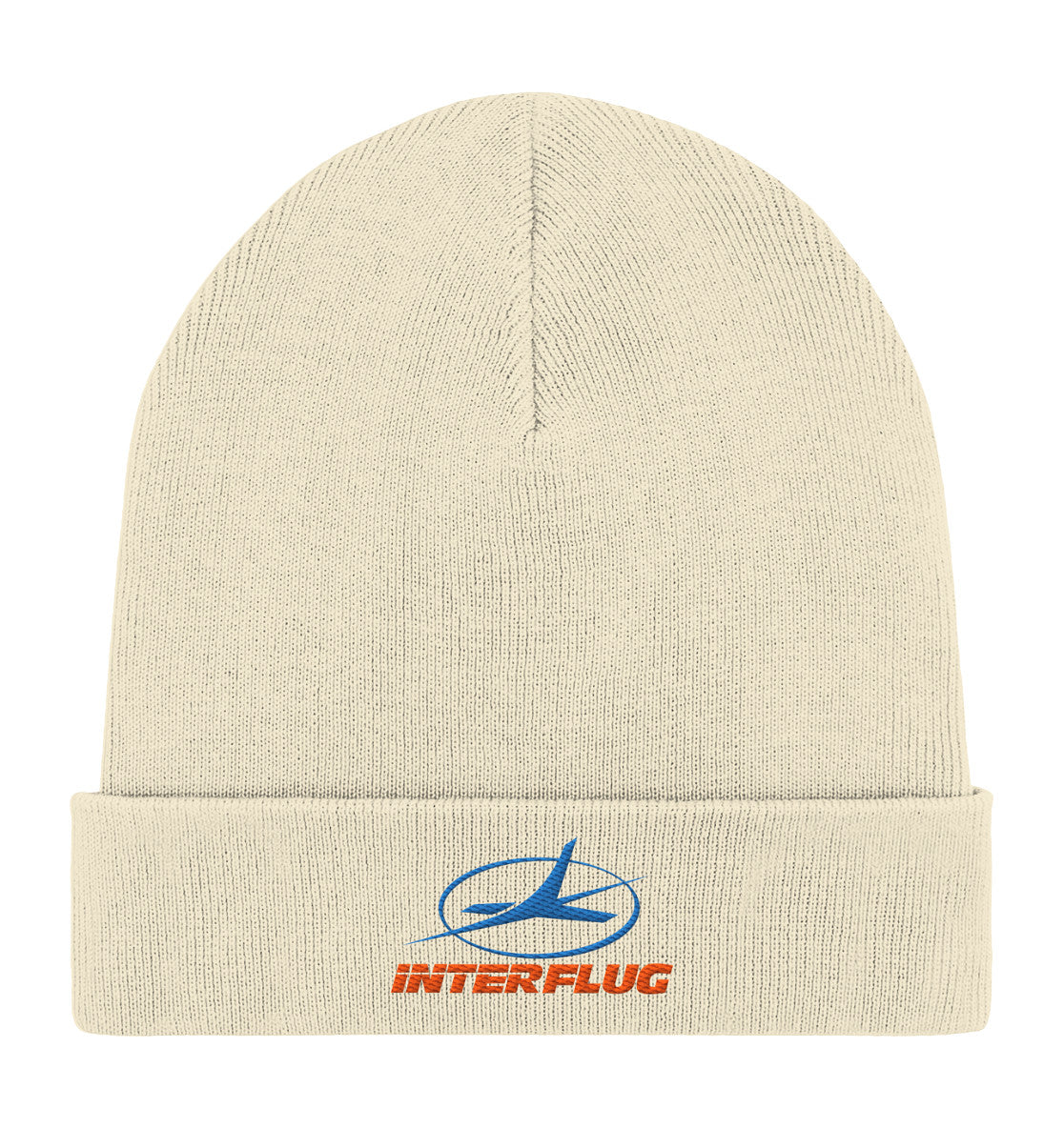 ORGANIC BEANIE BESTICKT • INTERFLUG