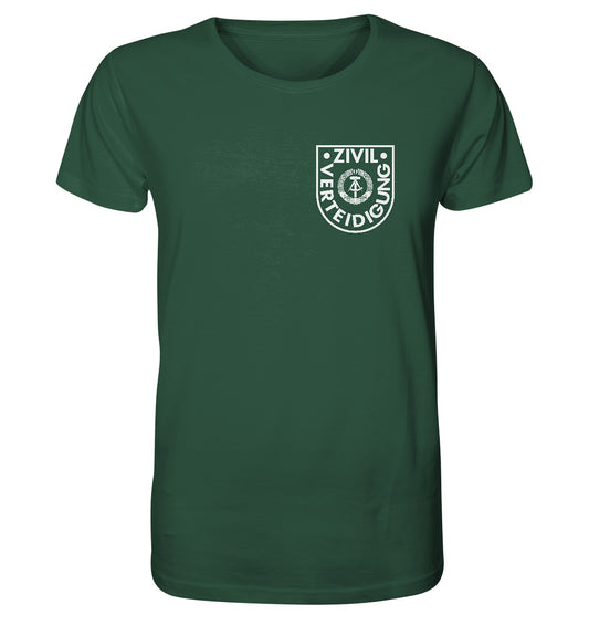 ORGANIC SHIRT UNISEX • DR ZIVILVERTEIDIGUNG - BRUSTBADGE