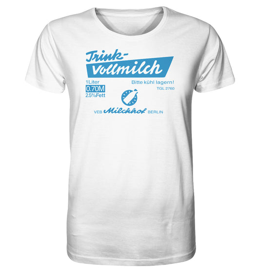 ORGANIC SHIRT UNISEX • TRINK-VOLLMILCH hell