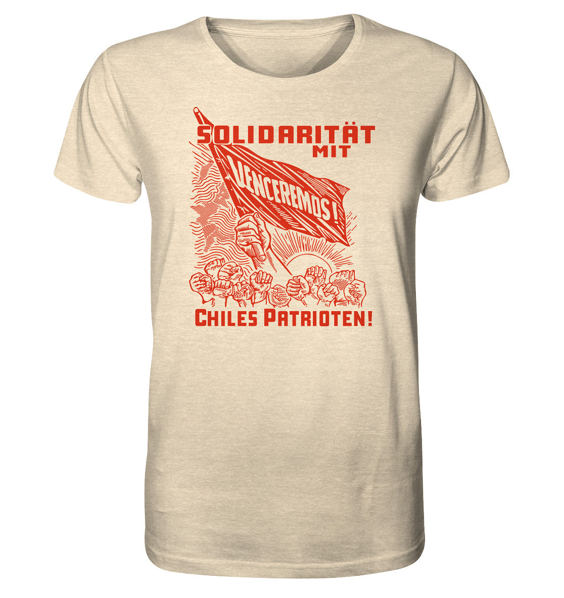 ORGANIC SHIRT UNISEX • VENCEREMOS - SOLIDARITÄT MIT CHILES PATRIOTEN