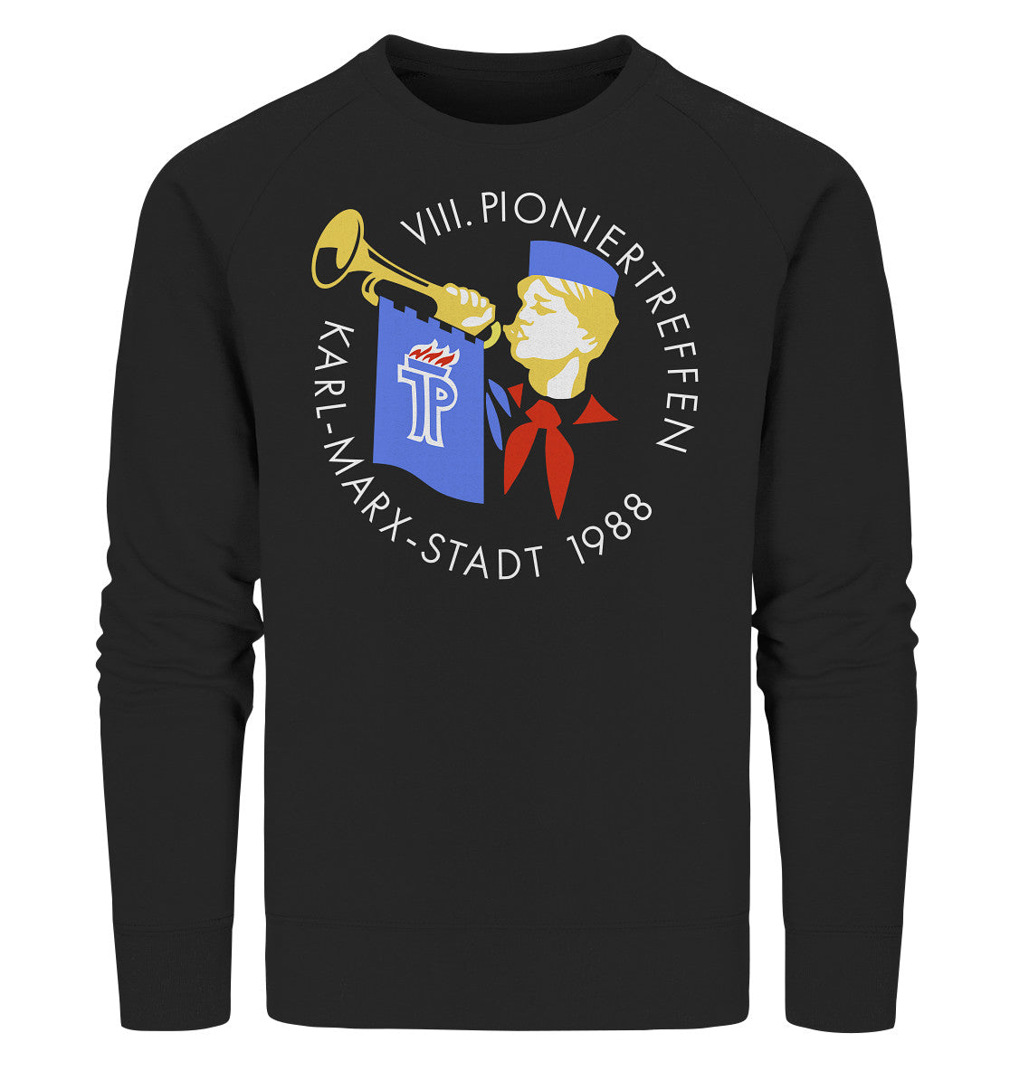 PREMIUM ORGANIC SWEATER UNISEX •  8. PIONIERTREFFEN KARL-MARX-STADT - DUNKEL