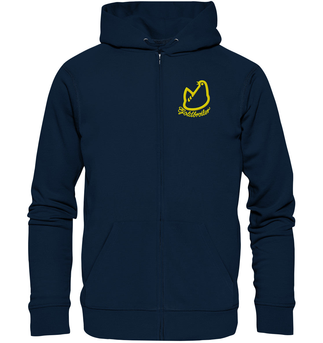 ORGANIC HOODIE ZIPPER BESTICKT • GOLDBROILER