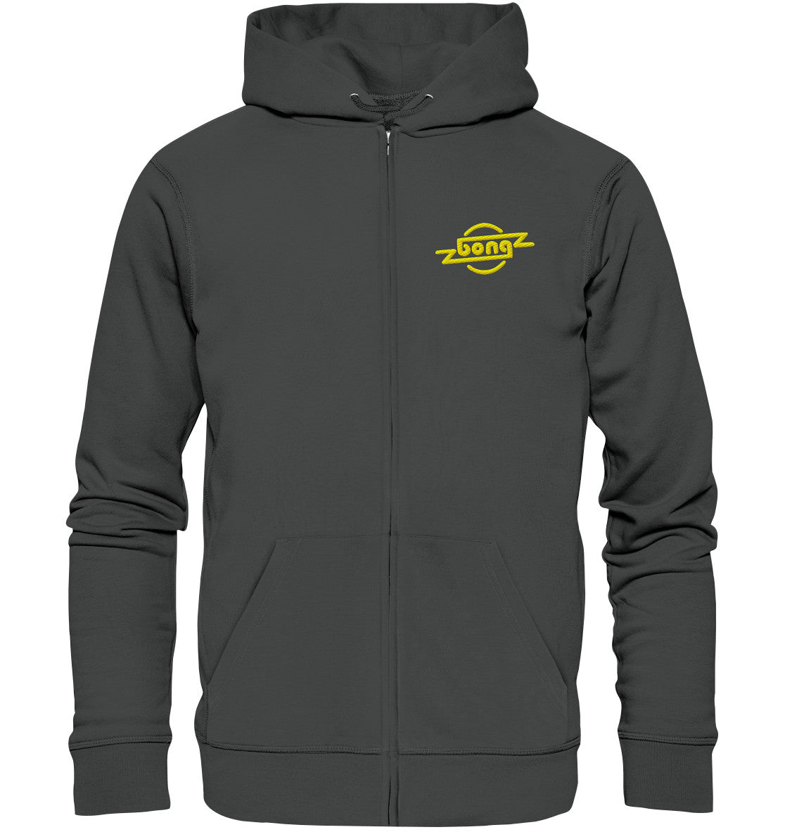 ORGANIC HOODIE ZIPPER BESTICKT • BONG: DDR POP-CHARTS