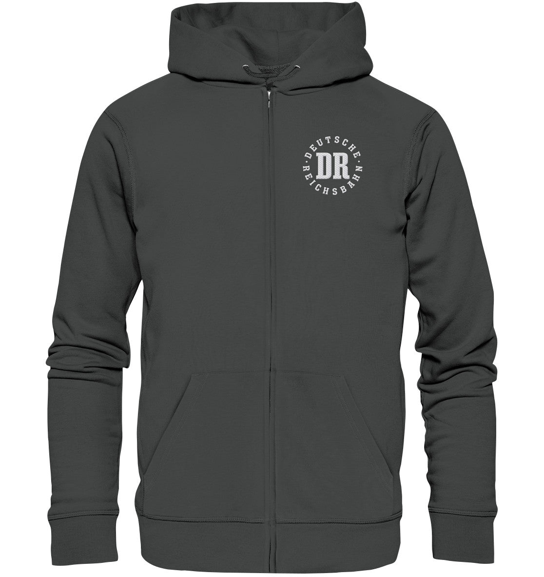 ORGANIC HOODIE ZIPPER BESTICKT • DR - DEUTSCHE REICHSBAHN