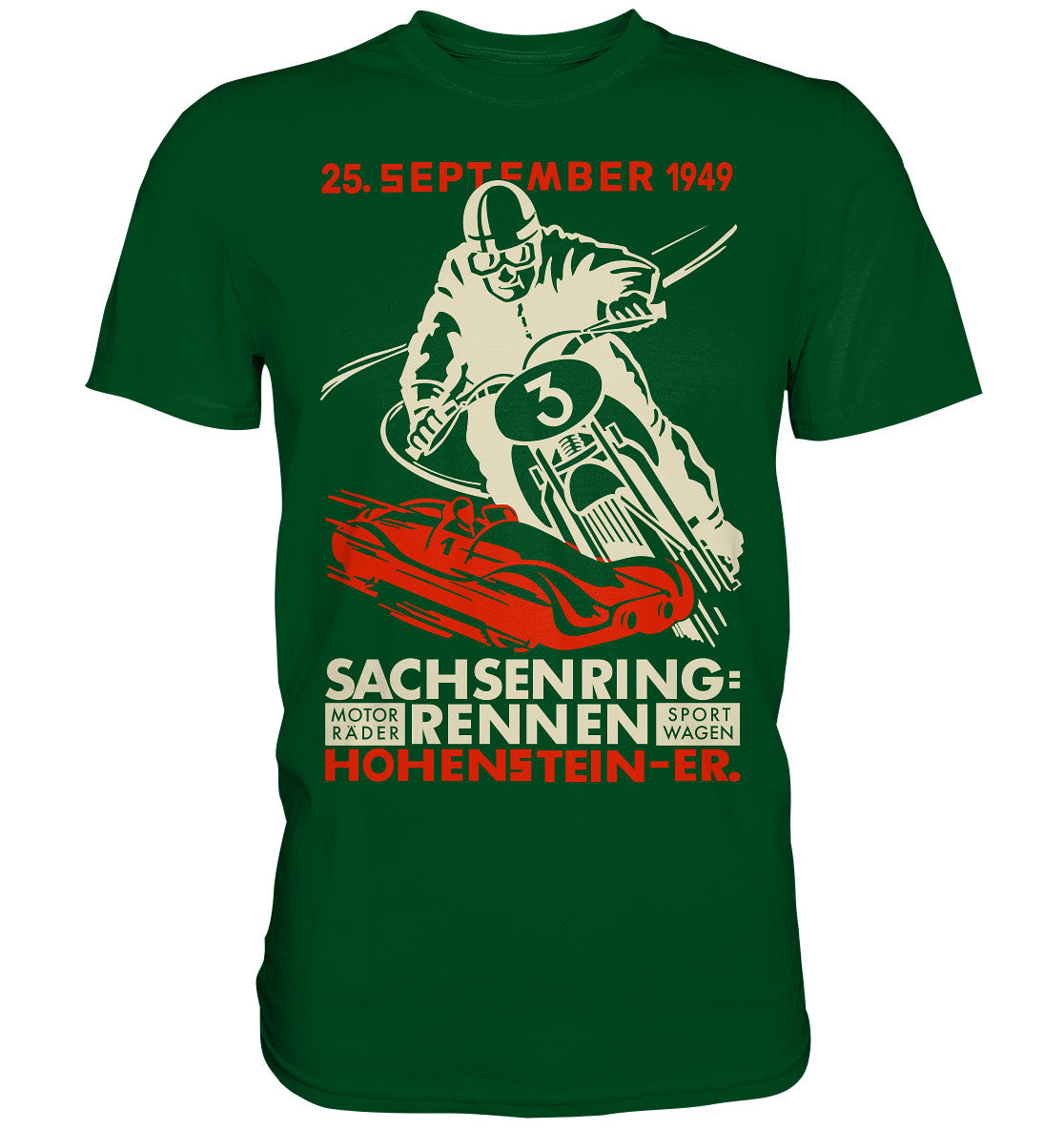 PREMIUM SHIRT UNISEX • SACHSENRING-RENNEN 1949 - dunkel