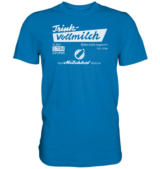 PREMIUM SHIRT UNISEX • TRINK-VOLLMILCH dunkel