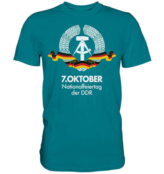 PREMIUM SHIRT UNISEX • NATIONALFEIERTAG DER DDR - 7. OKTOBER