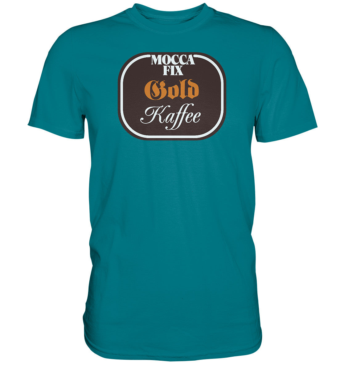 PREMIUM SHIRT UNISEX • MOCCA FIX GOLD KAFFEE