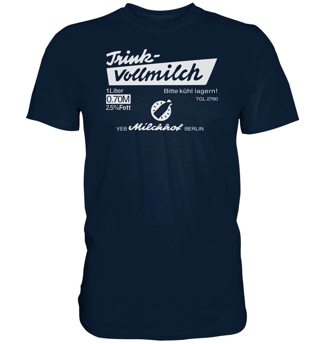 PREMIUM SHIRT UNISEX • TRINK-VOLLMILCH dunkel