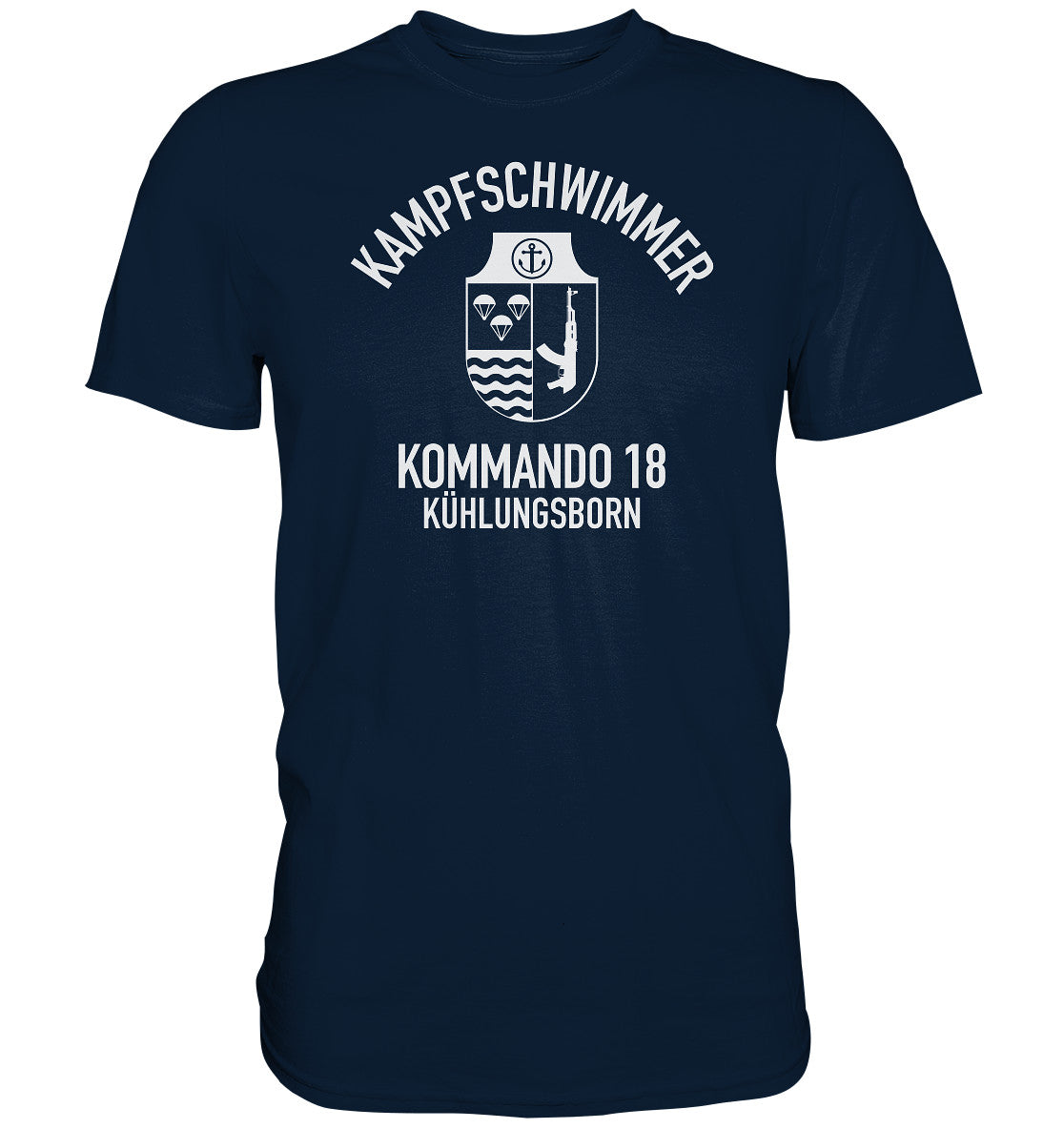 PREMIUM SHIRT UNISEX • DDR KAMPFSCHWIMMER KÜHLUNGSBORN - dunkel