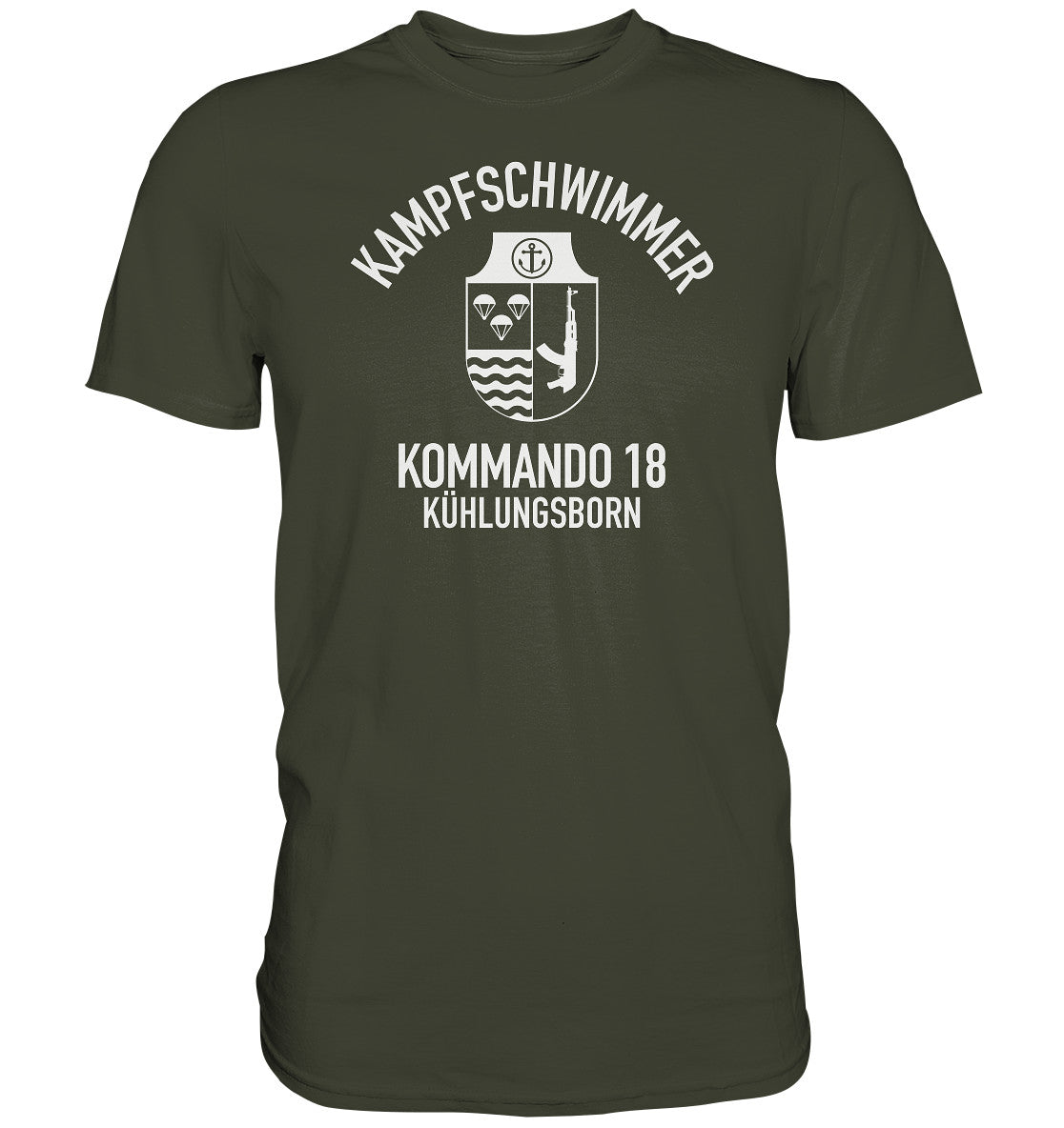 PREMIUM SHIRT UNISEX • DDR KAMPFSCHWIMMER KÜHLUNGSBORN - dunkel