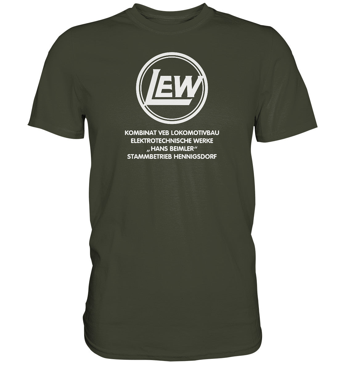 PREMIUM SHIRT UNISEX • LEW - VEB LOKOMOTIVBAU HENNIGSDORF