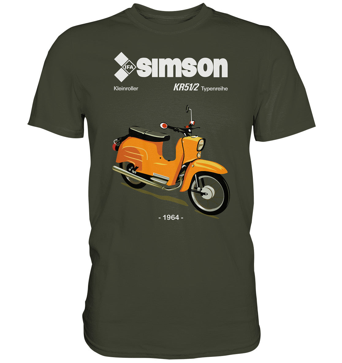 PREMIUM SHIRT UNISEX • SIMSON SCHWALBE KR51-2 (ORIGINALPROSPEKT 1964)