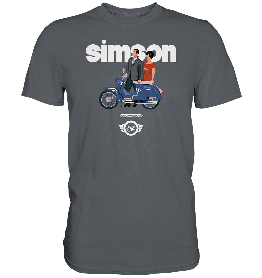 PREMIUM SHIRT UNISEX • SIMSON SCHWALBE - ORIGINAL WERBUNG 1964