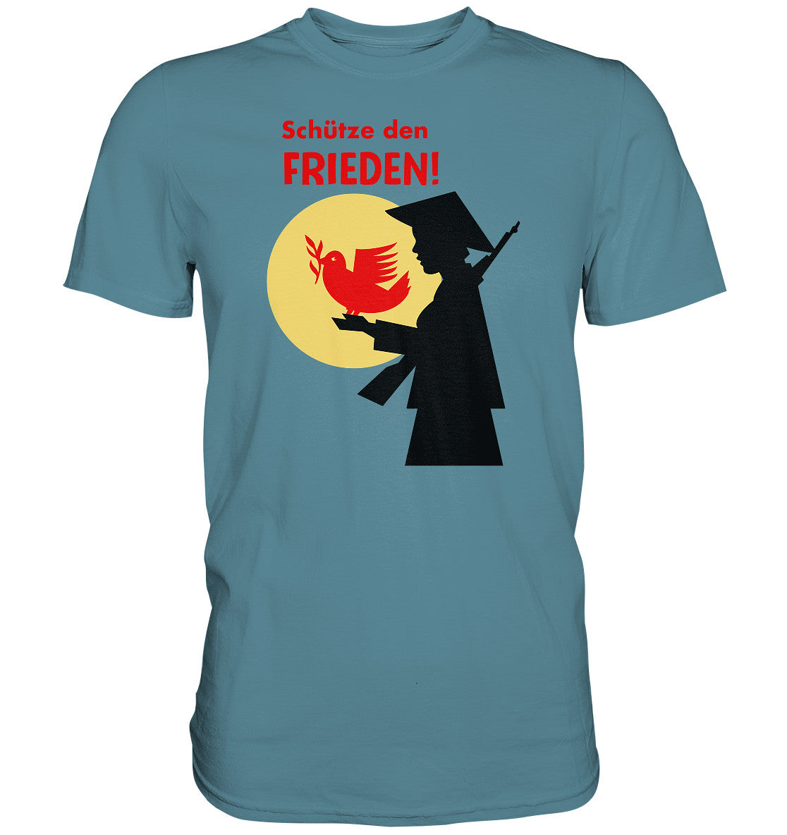 PREMIUM SHIRT UNISEX • SCHÜTZE DEN FRIEDEN! SOLIDARITÄT MIT VIETNAM