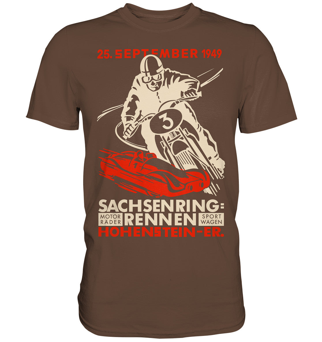 PREMIUM SHIRT UNISEX • SACHSENRING-RENNEN 1949 - dunkel