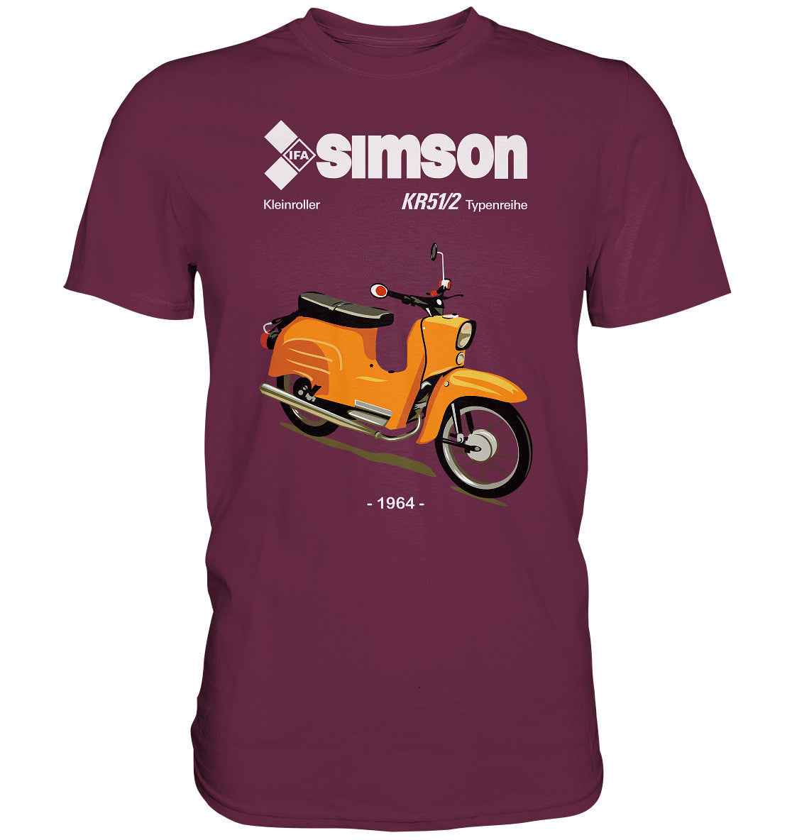 PREMIUM SHIRT UNISEX • SIMSON SCHWALBE KR51-2 (ORIGINALPROSPEKT 1964)