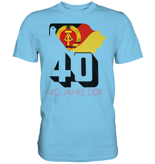 PREMIUM SHIRT UNISEX • 40 JAHRE DDR - hell