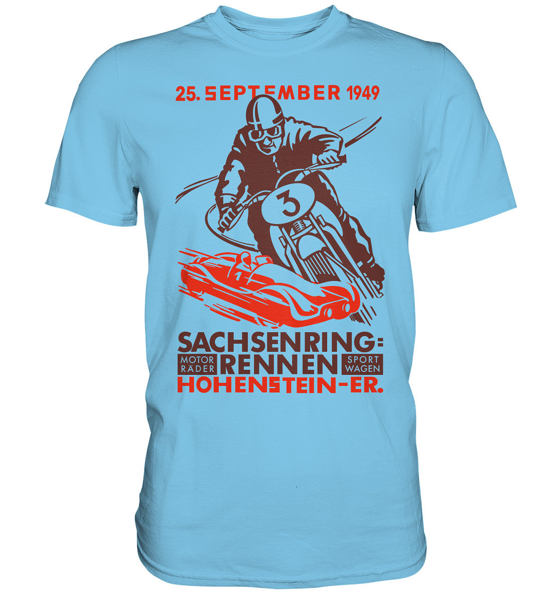 PREMIUM SHIRT UNISEX • SACHSENRING-RENNEN 1949 - hell